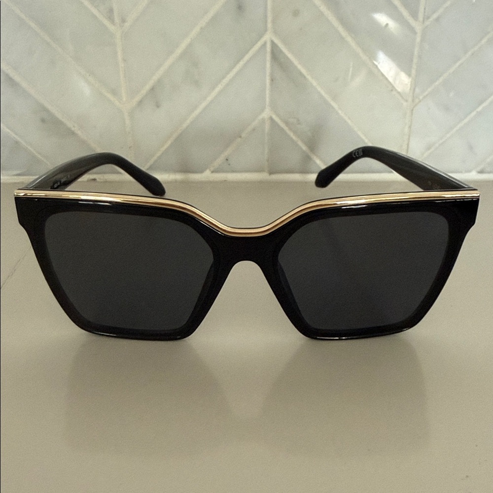 Quay Australia Black and Gold Sunglasses